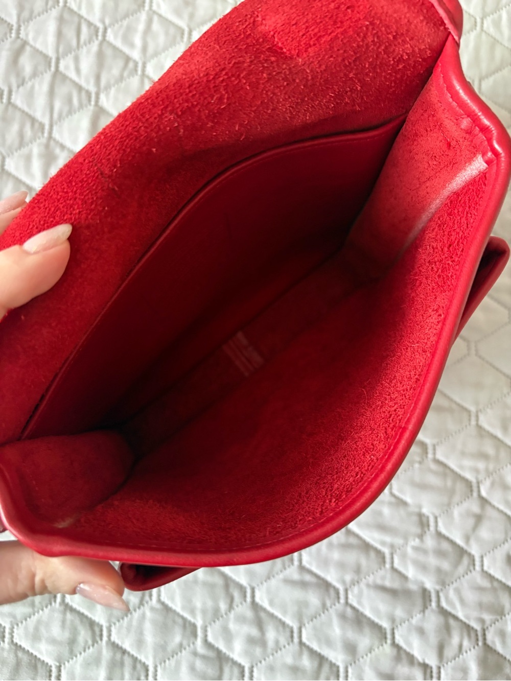 Coach Red Leather Crossbody Satchel - Picture 9 of 13